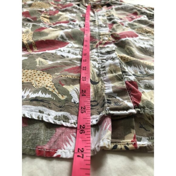 Vintage Zalerno Cat Print Button Up Shirt Mens 40 Animal Print Leopard Artsy - Picture 8 of 8